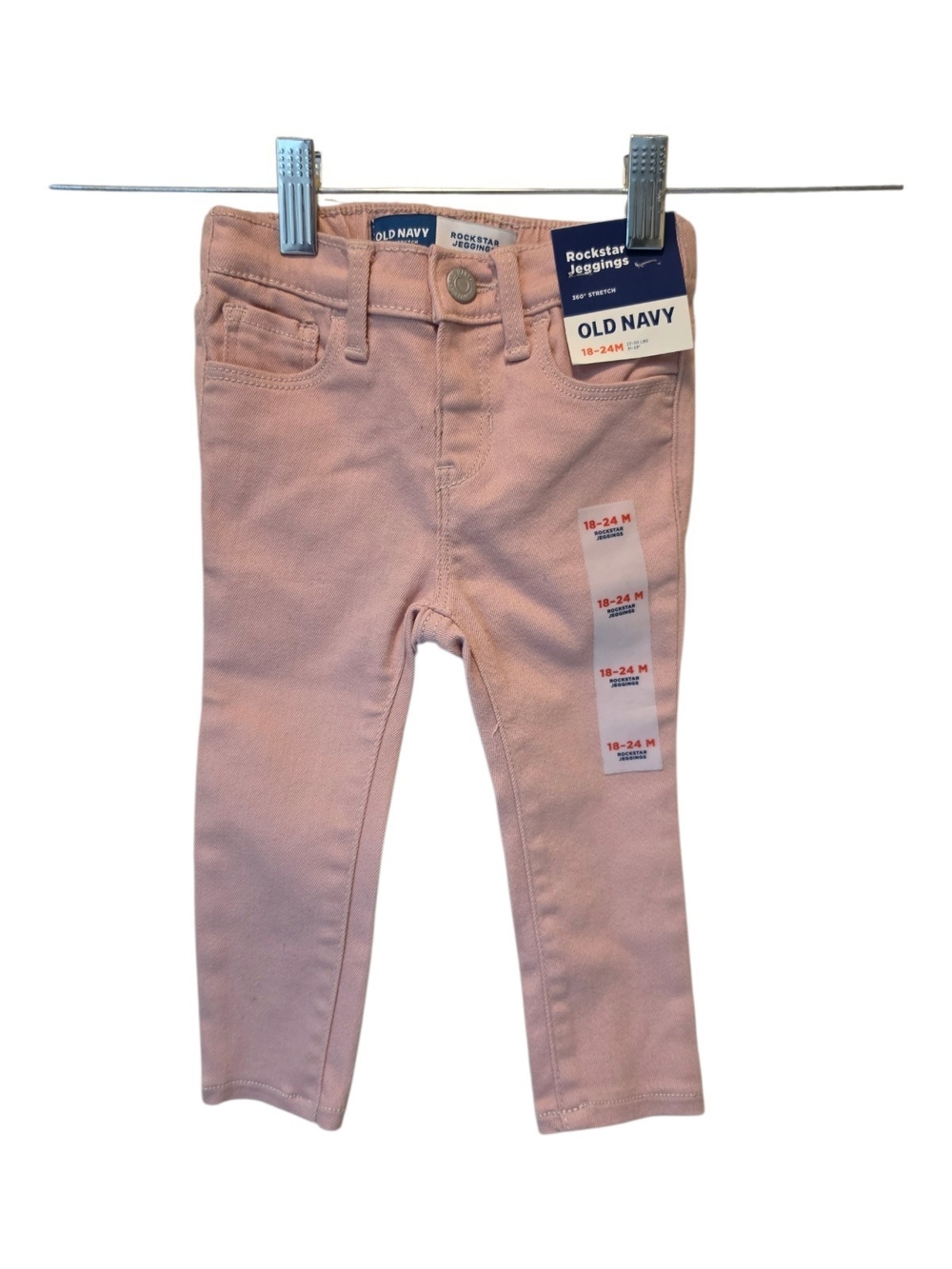 🇺🇸Old Navy Pink Rockstar Jeggings for Kids Size 18-24M